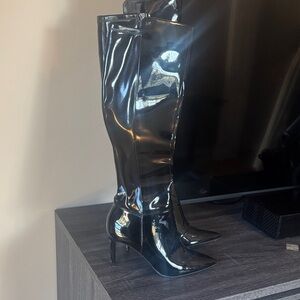 Michael Kors Shiny Black Heeled Boots